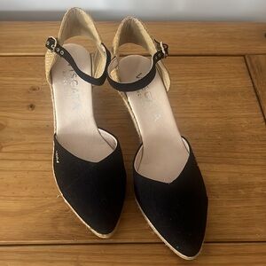 Viscata | Ankle Strap Pointed Toe Wedges Espadrilles